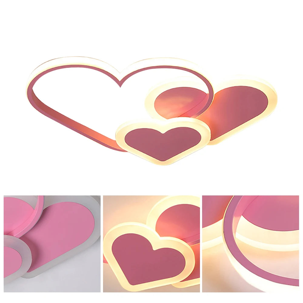 Modern Minimalist Heart LED Ceiling Light For Kids Room
