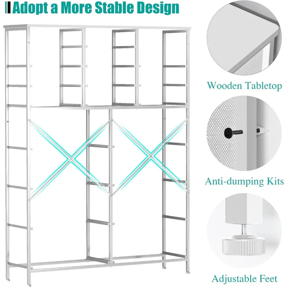 18-Drawer Bedroom Storage Cabinet with Tall Fabric for Nursery, Closet, and Living Room