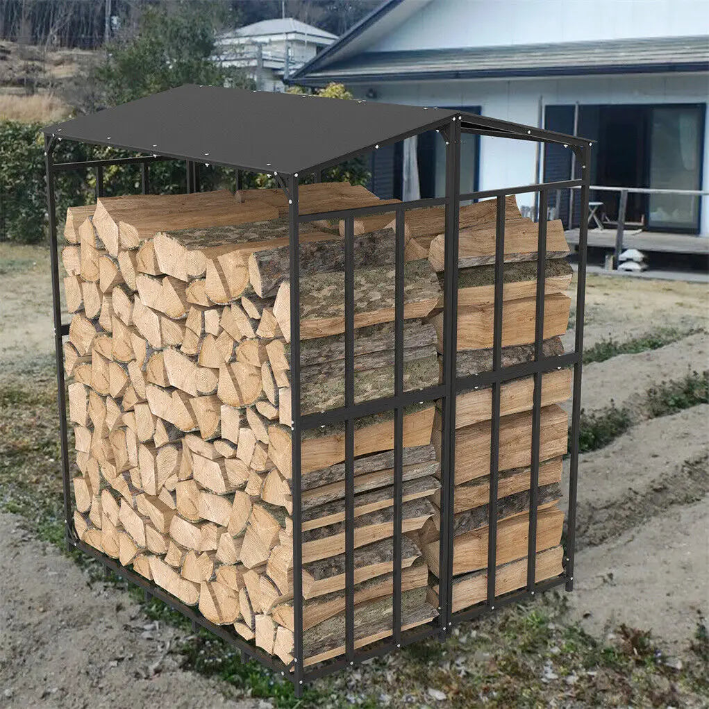 Feature Heavy Duty Outdoor Firewood Storage Log Rack