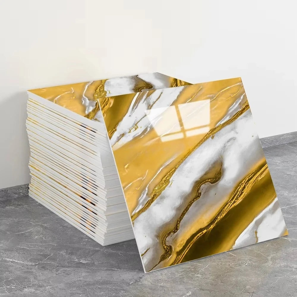 PVC Marble Wall Sticker Self Adhesive Tile Bathroom Kitchen Decor