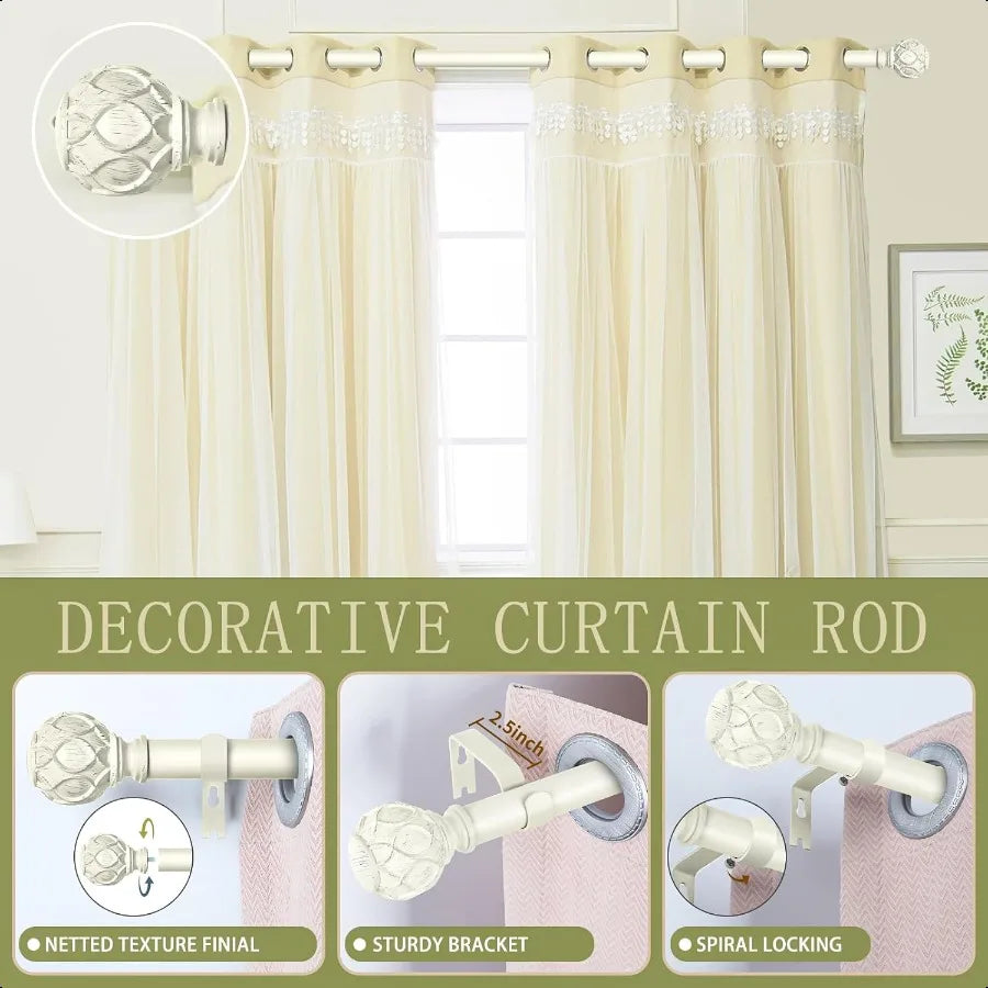 Guangdong Heavy Duty Adjustable Curtain Rods Farmhouse