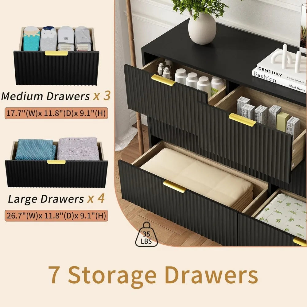 RBXC 7 Drawer Dresser and Nightstand Set