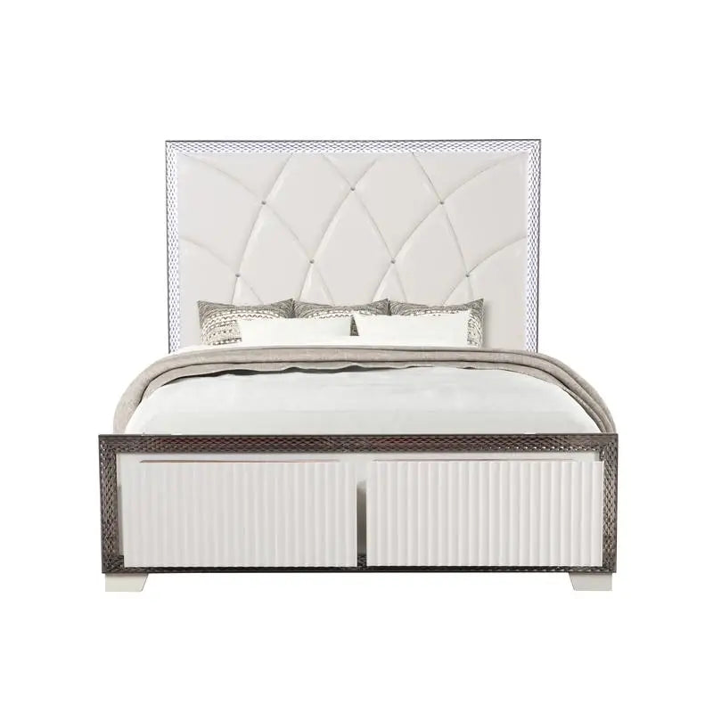 General Use Contemporary 4 Piece Bedroom Set With LED Lighting