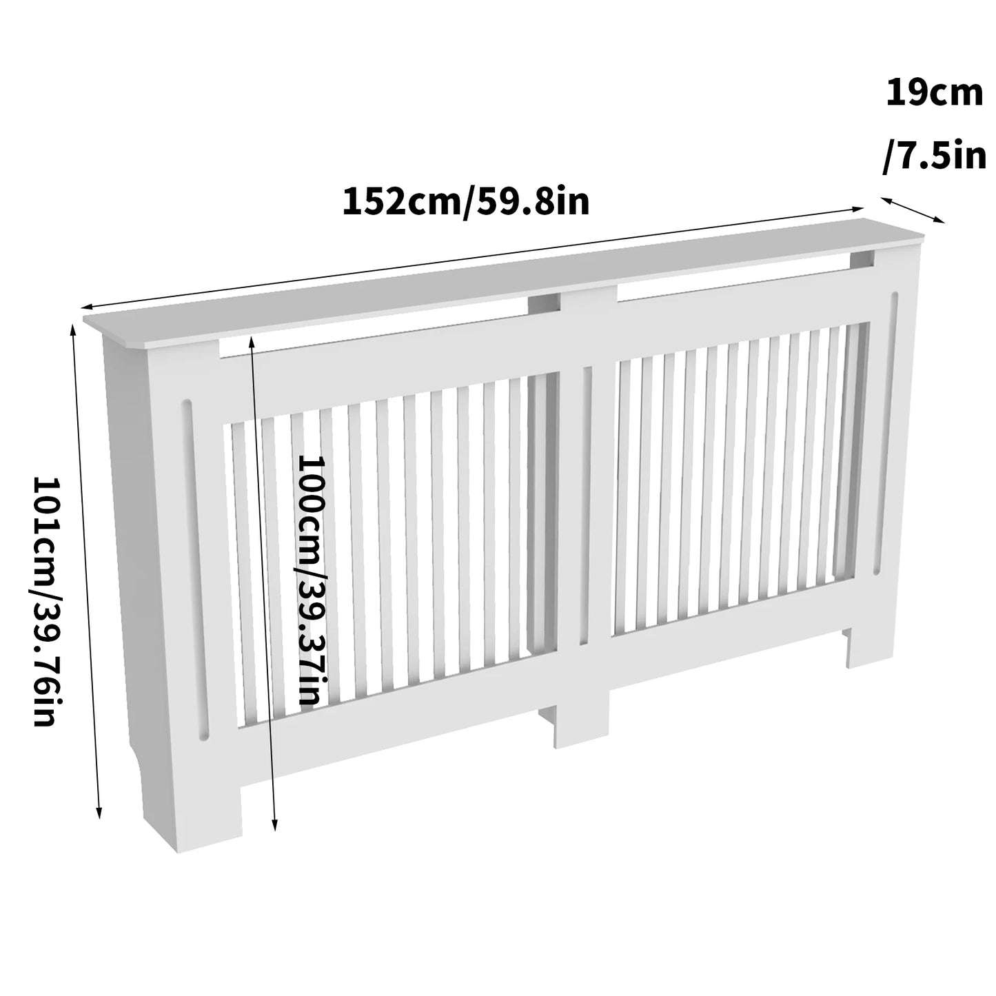 General Radiator Cover Modern MDF Cabinet With Grill Shelf