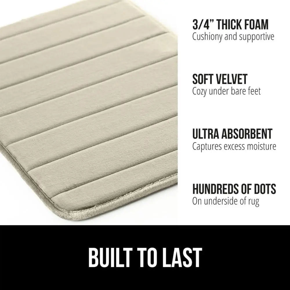DUTRIEUXCN Thick Memory Foam Bath Mat Non Slip Cushioned