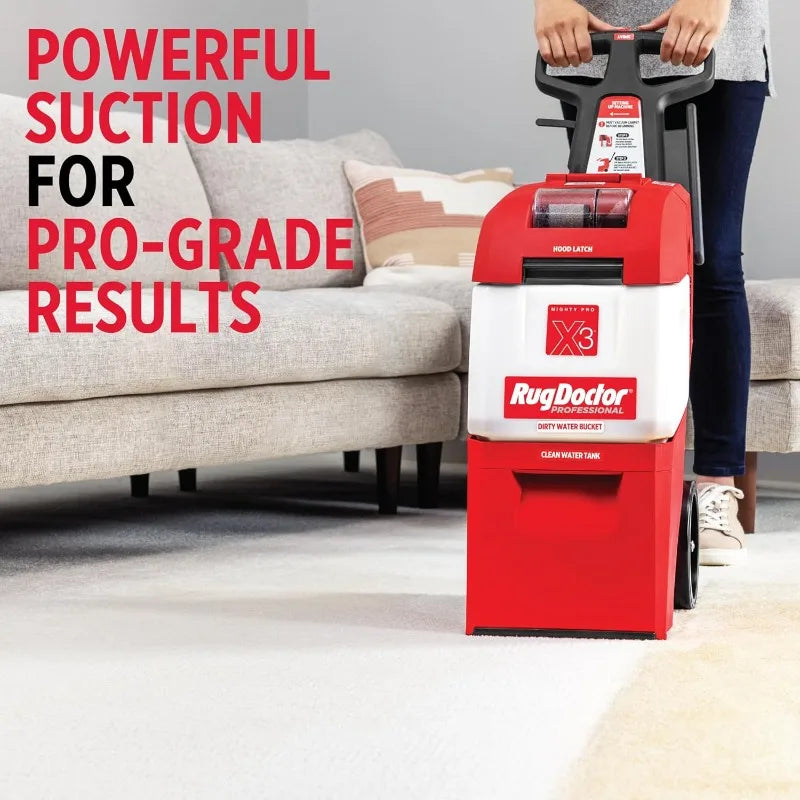 r X3 Commercial Carpet Cleaner – Large Red Oxy Pro Pack, Exclusive Vibrating Brush Spray Scrub and Extract Embedded Dir