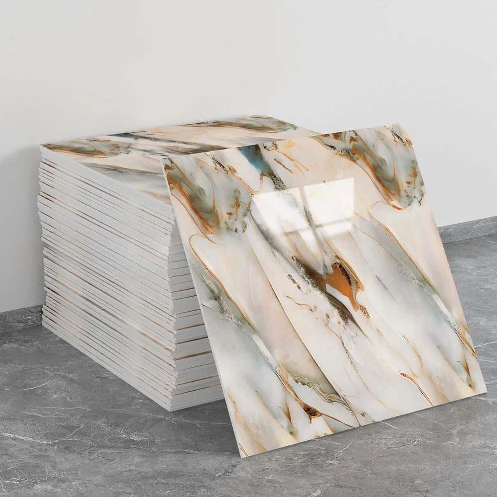 PVC Marble Wall Sticker Self Adhesive Tile Bathroom Kitchen Decor