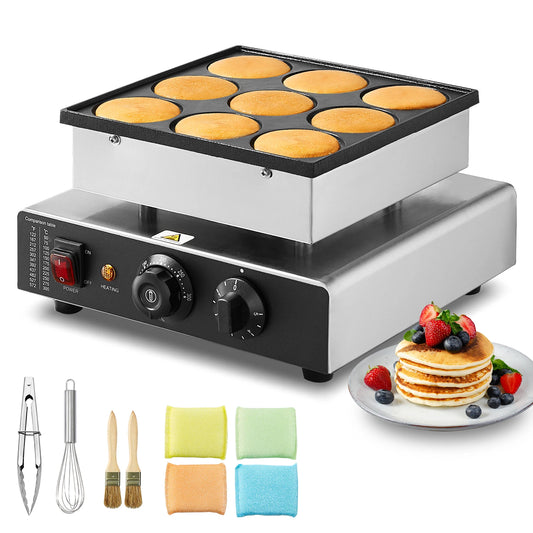 Succebuy Dutch Pancake Maker Dorayaki Grill Nonstick Stainless Steel