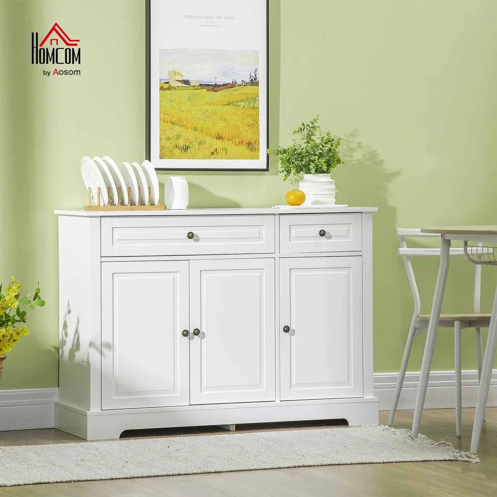 Sideboard Buffet Cabinet With Storage And Two Drawers