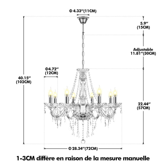 Ridgeyard K9 Crystal Chandelier Four To Eighteen Arms