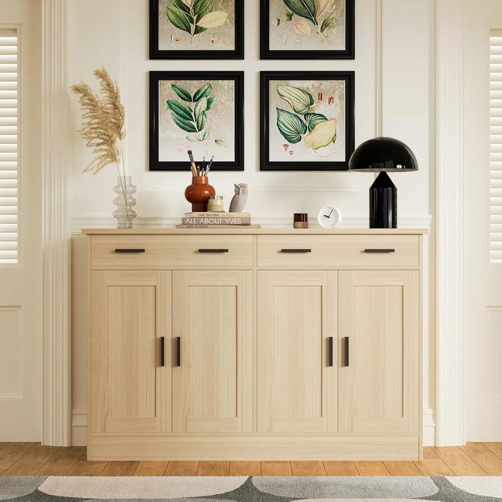 RBXC Buffet Cabinet Coffee Bar With 2 Drawers Storage