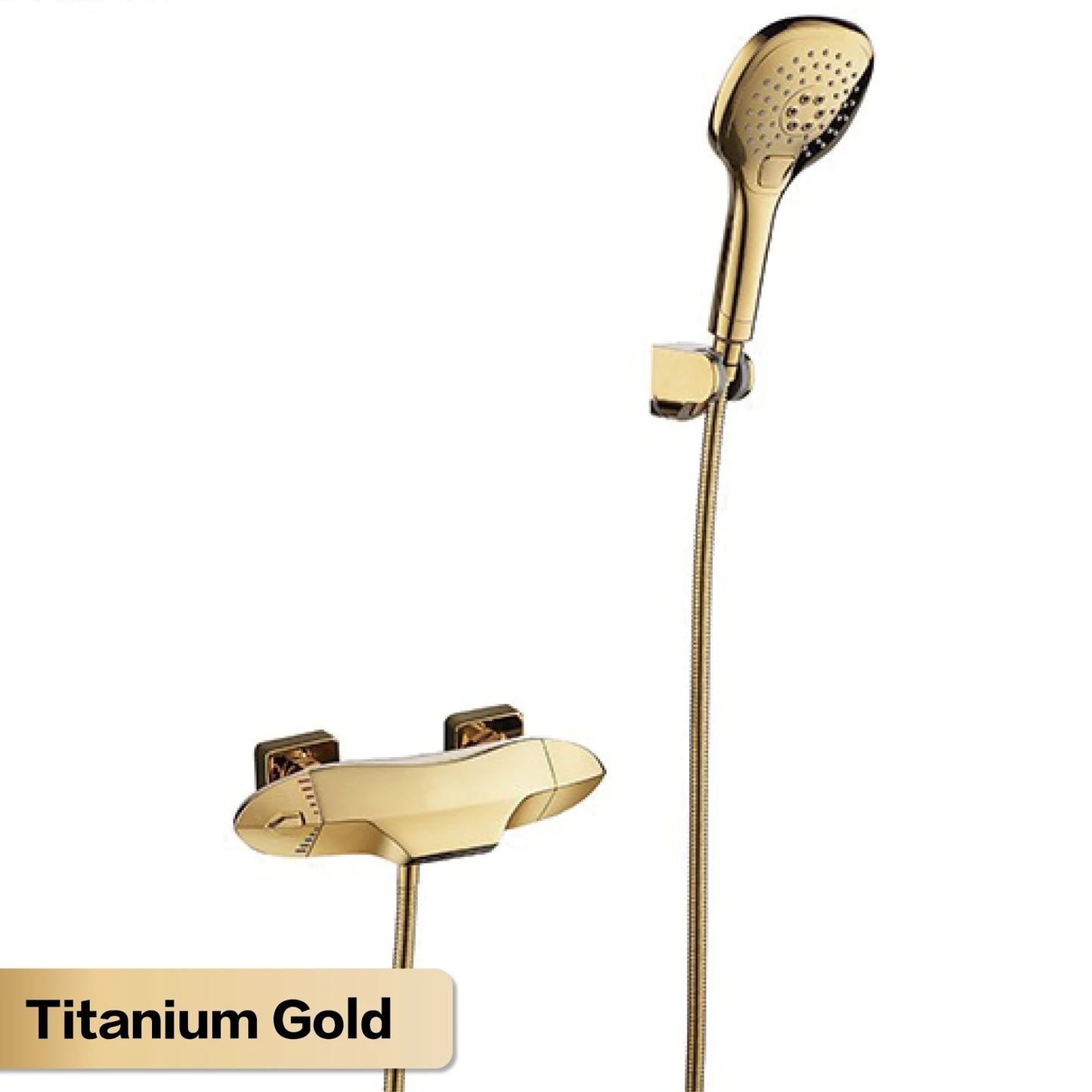 Luxury brass Gold bathroom faucet with simple constant temperature design Dual control of Hot & Cold 2 function bathtub Mixer