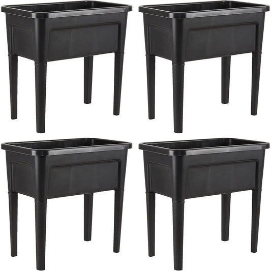 Plastic Elevated Garden Beds For Flowers Veggies And Herbs Outdoor