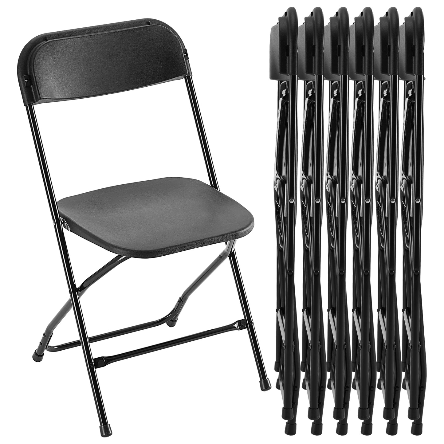 JHK Plastic Folding Chairs 330LB Load Capacity Living Room