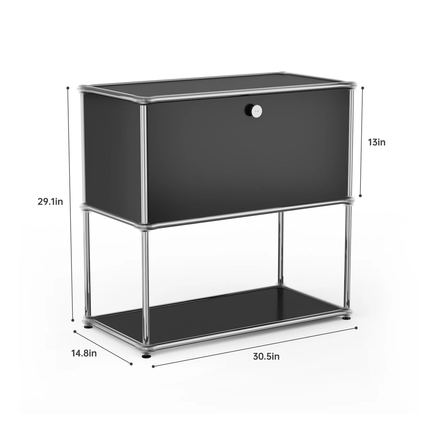 Modern Storage Cabinet Stainless Metal Organizer TV Stand Cabinet for Living Room and Home Office Furniture