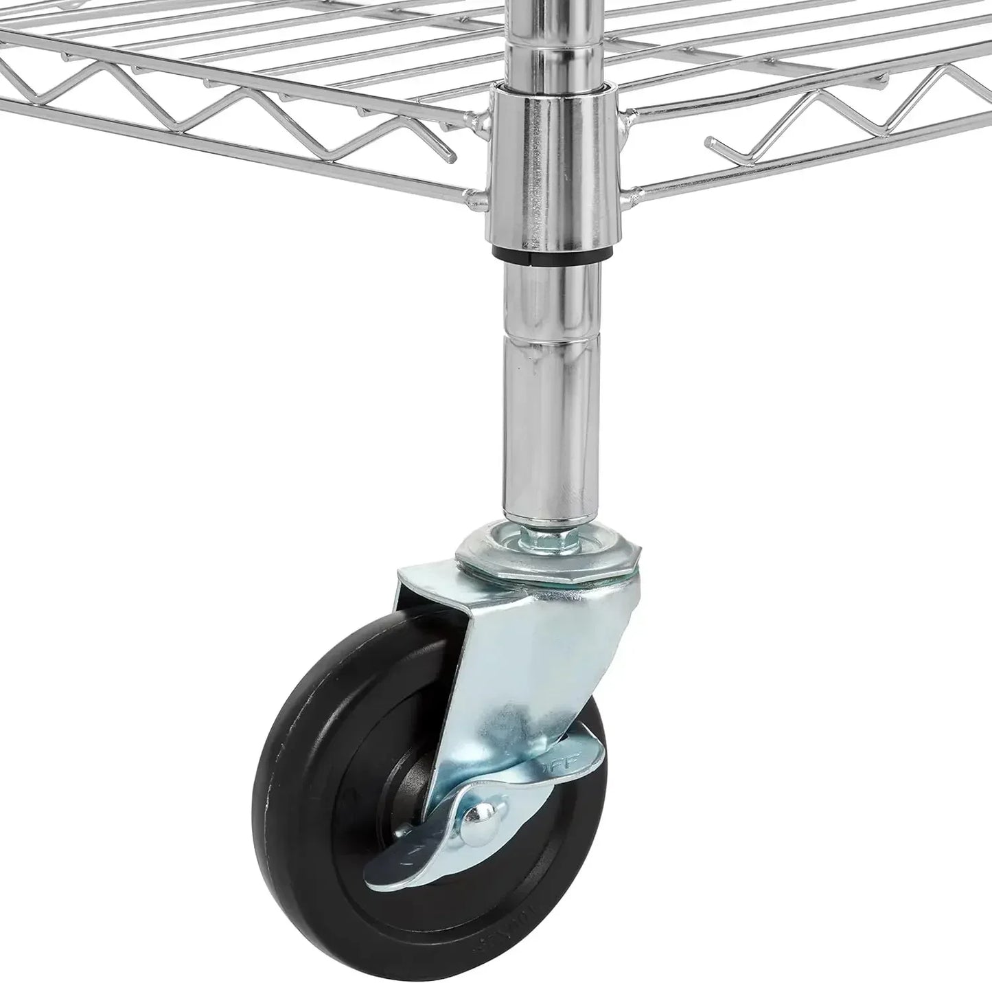 XMSJ Microwave Cart Caster Wheels Adjustable Shelves