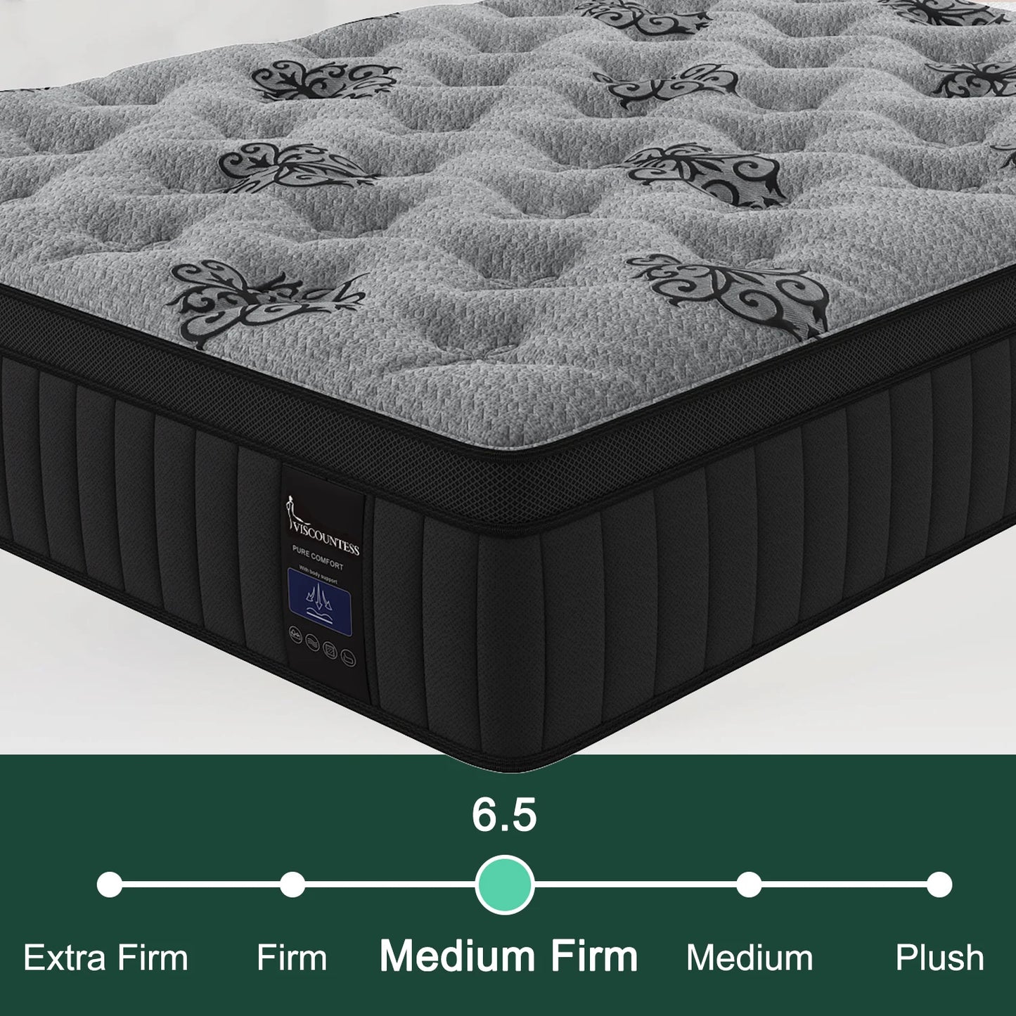 SweetloveCN Hybrid Memory Foam Pocket Spring Mattress Medium Firm