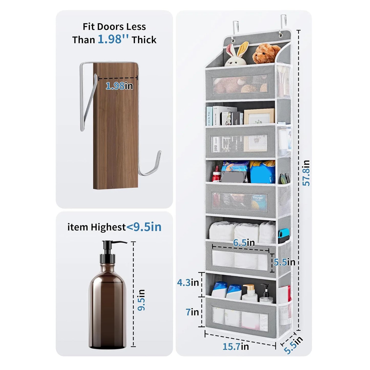 Sichuan Over Door Organizer Five Tier With Five Pockets
