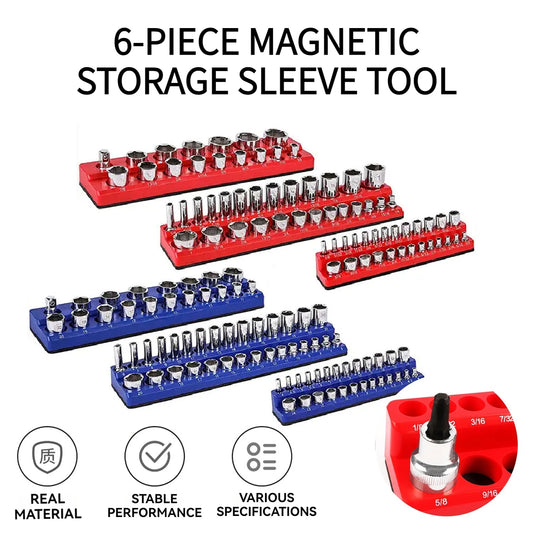 Hign-concerned Magnetic Socket Organizer 6 Piece Tool Set