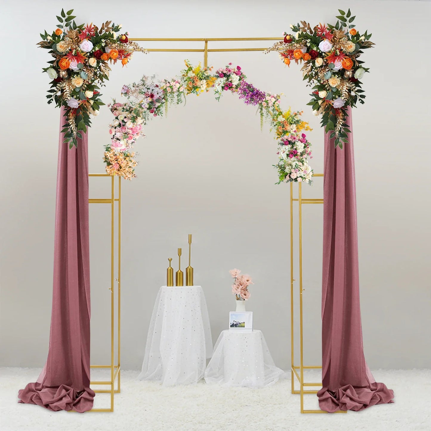 Metal Wedding Arch For Ceremony Balloon Frame Garden Decor
