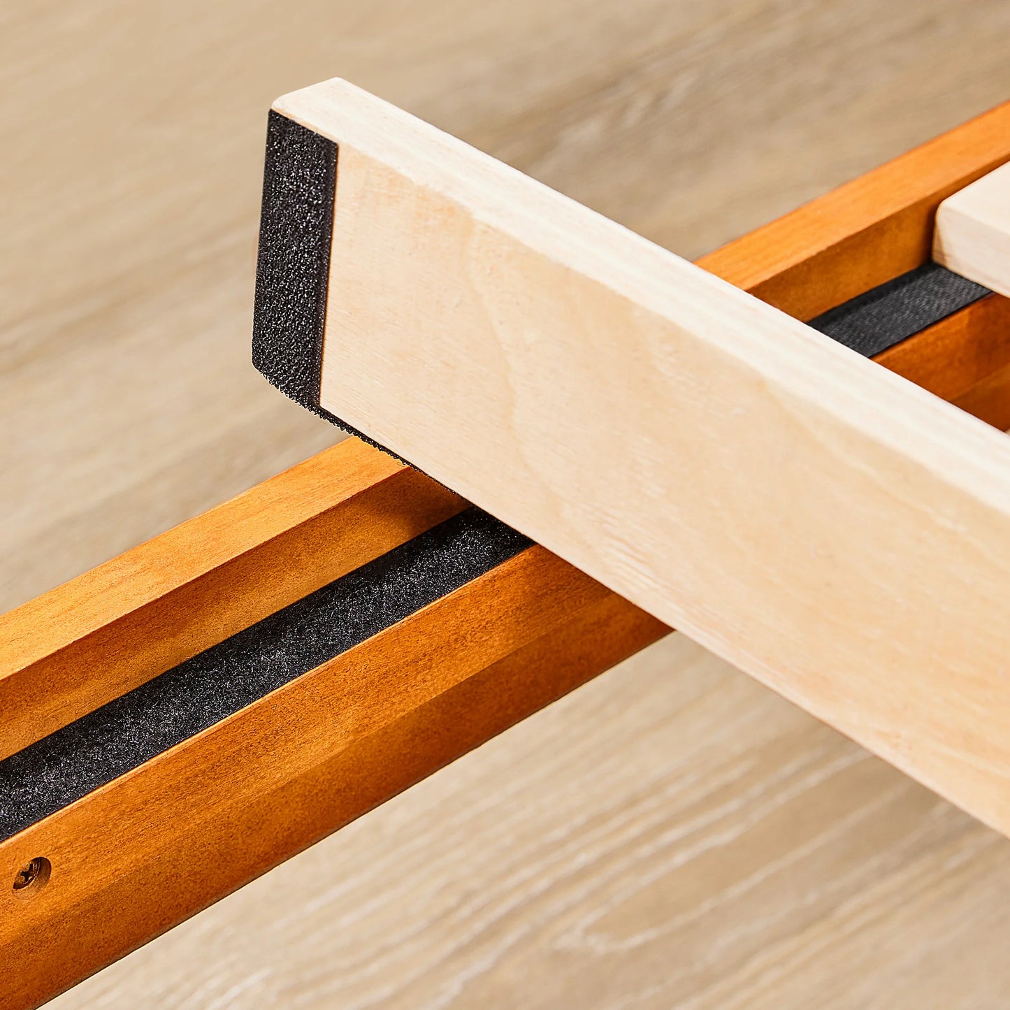 JHK Solid Wood Bed Frame With Slats And Easy Assembly
