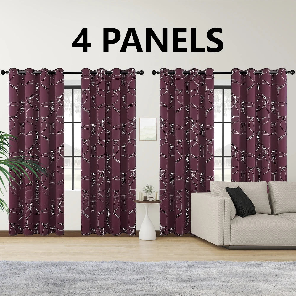 Zhejiang Blackout Curtains 4 Pack Grommet Thermal Darkening