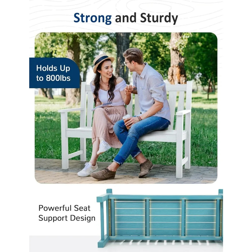 DAFIFY Outdoor Bench Set of 2 Weatherproof Garden Benches
