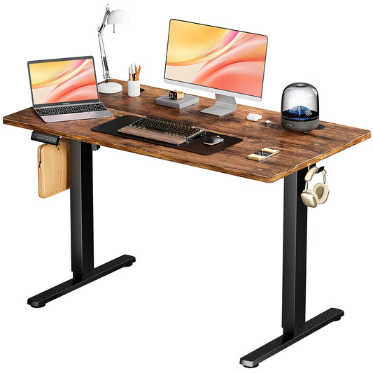 JHK Electric Height Adjustable Standing Desk For Home Office Ergonomic Computer Workstation With Metal Frame