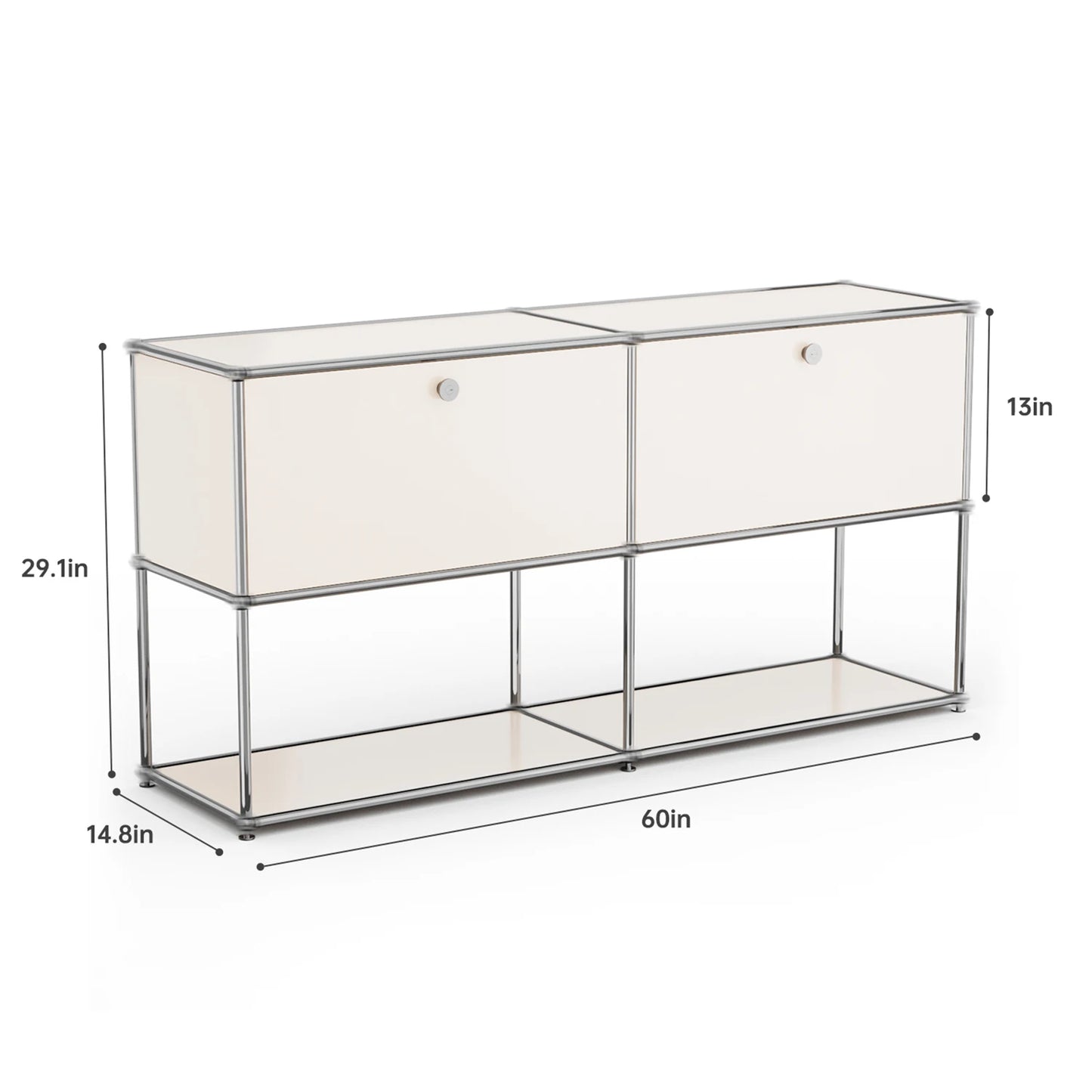 Modern Storage Cabinet Stainless Metal Organizer TV Stand Cabinet for Living Room and Home Office Furniture