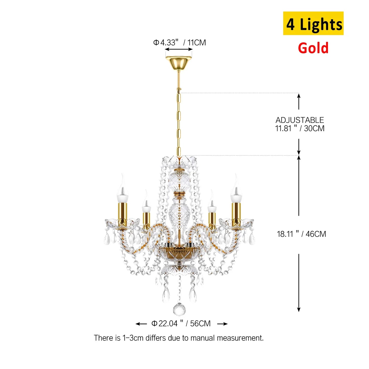Ridgeyard K9 Crystal Chandelier Four To Eighteen Arms