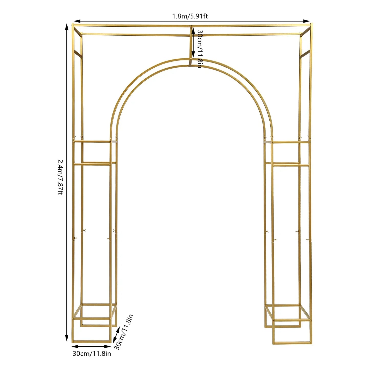 NONECN Wedding Arches Ceremony Balloon Arch Stand Metal Garden Arbor