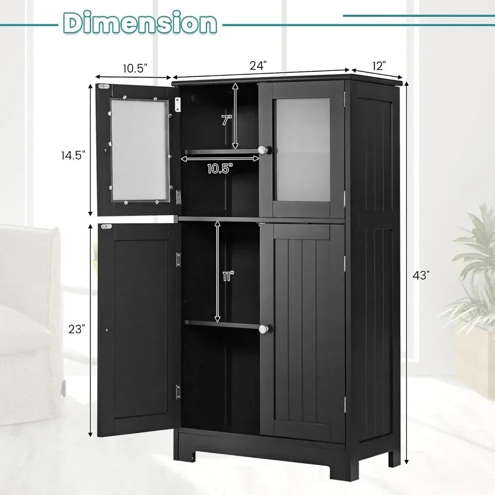 Guangbai Bathroom Storage Cabinet Organizer With Doors