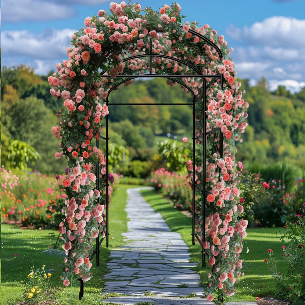 Wisfor U Shaped Metal Garden Plant Trellis For Climbers