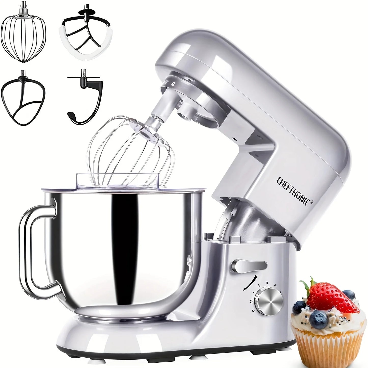 Cheftronic Stand Mixer 650W Tilt-Head Electric Kitchen Mixer