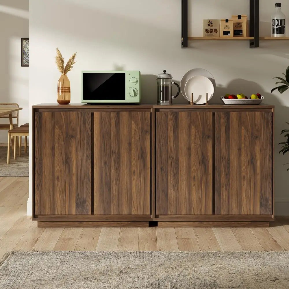 Sideboard Buffet Cabinet With Storage And Adjustable Shelves