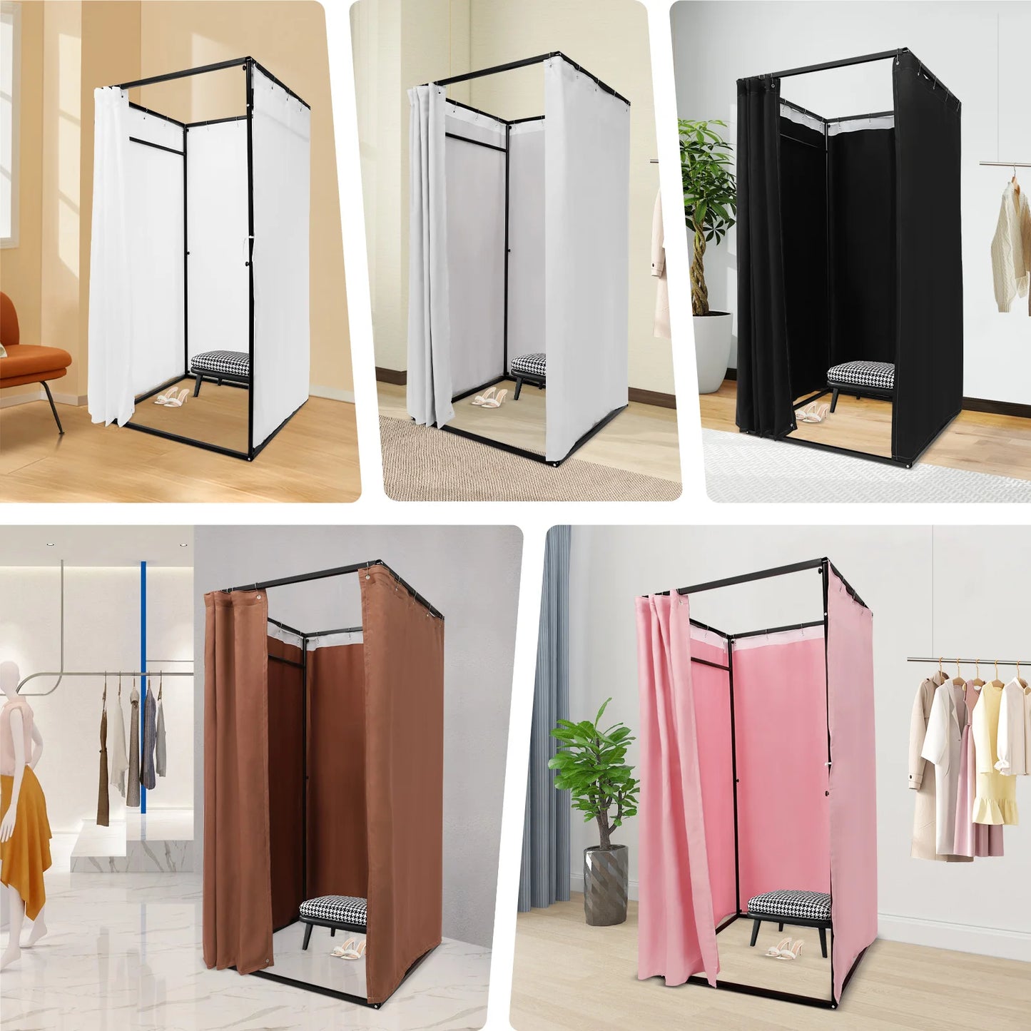 Portable Clothing Store Fitting Room Dressing Solution