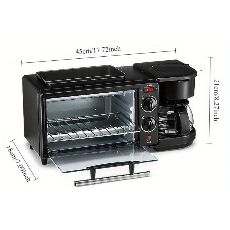 Amerzis 3 In 1 Breakfast Sandwich Toaster Coffee Machine