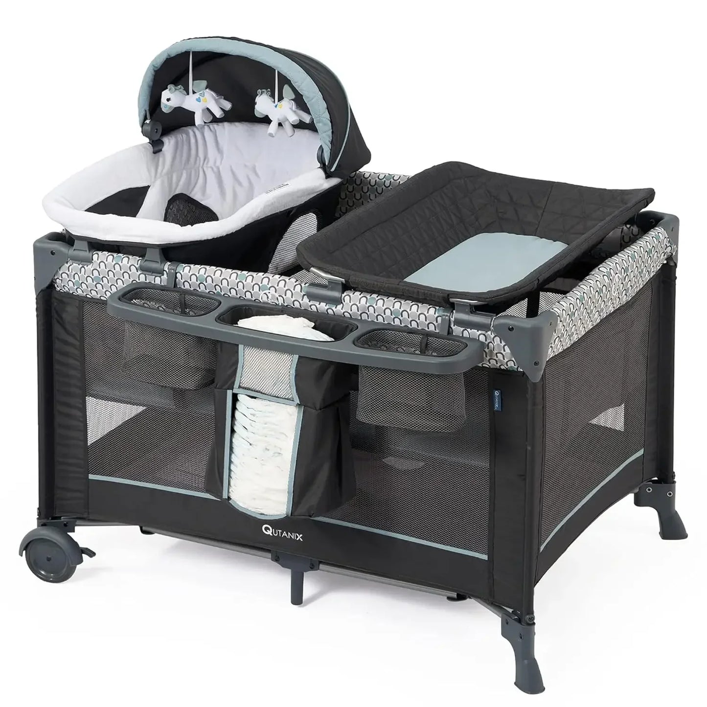 Hign-concerned 5 In 1 Pack And Play Baby Crib Bassinets