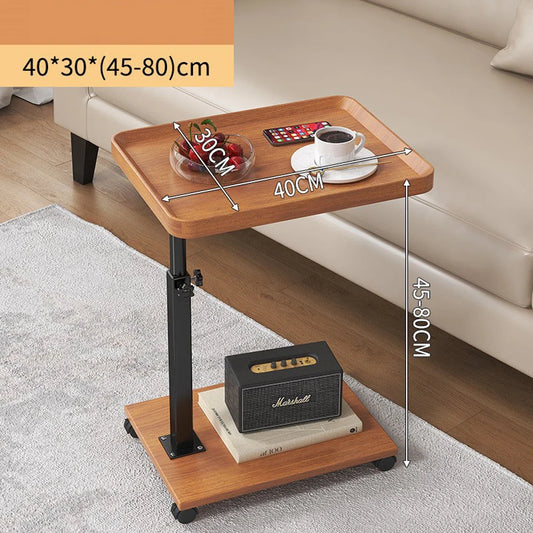 Adjustable Rolling Cart Overbed Table Laptop Desk 360 Degree Rotatable Bedside Tray Food Tray For Home Office And Sofa