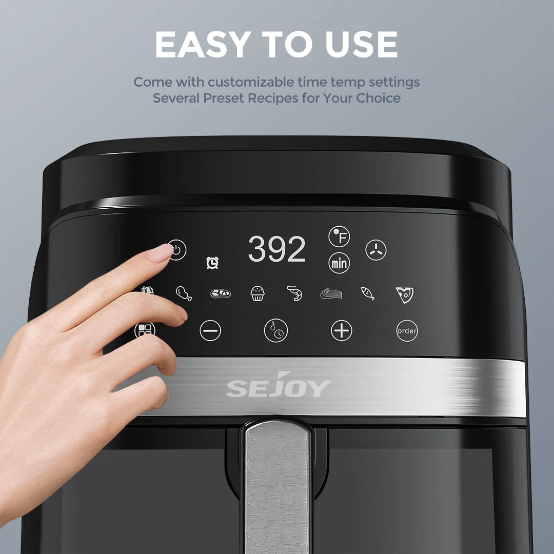 Sejoy 8In1 Air Fryer With Ceramic Coating 6L Capacity