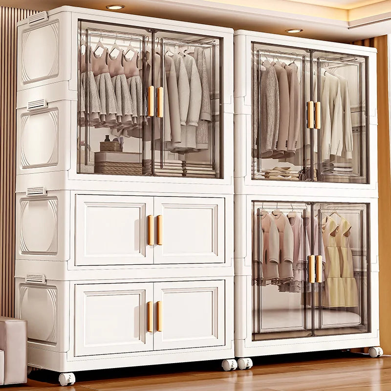 NONECN Foldable Plastic Storage Box For Bedroom Closet