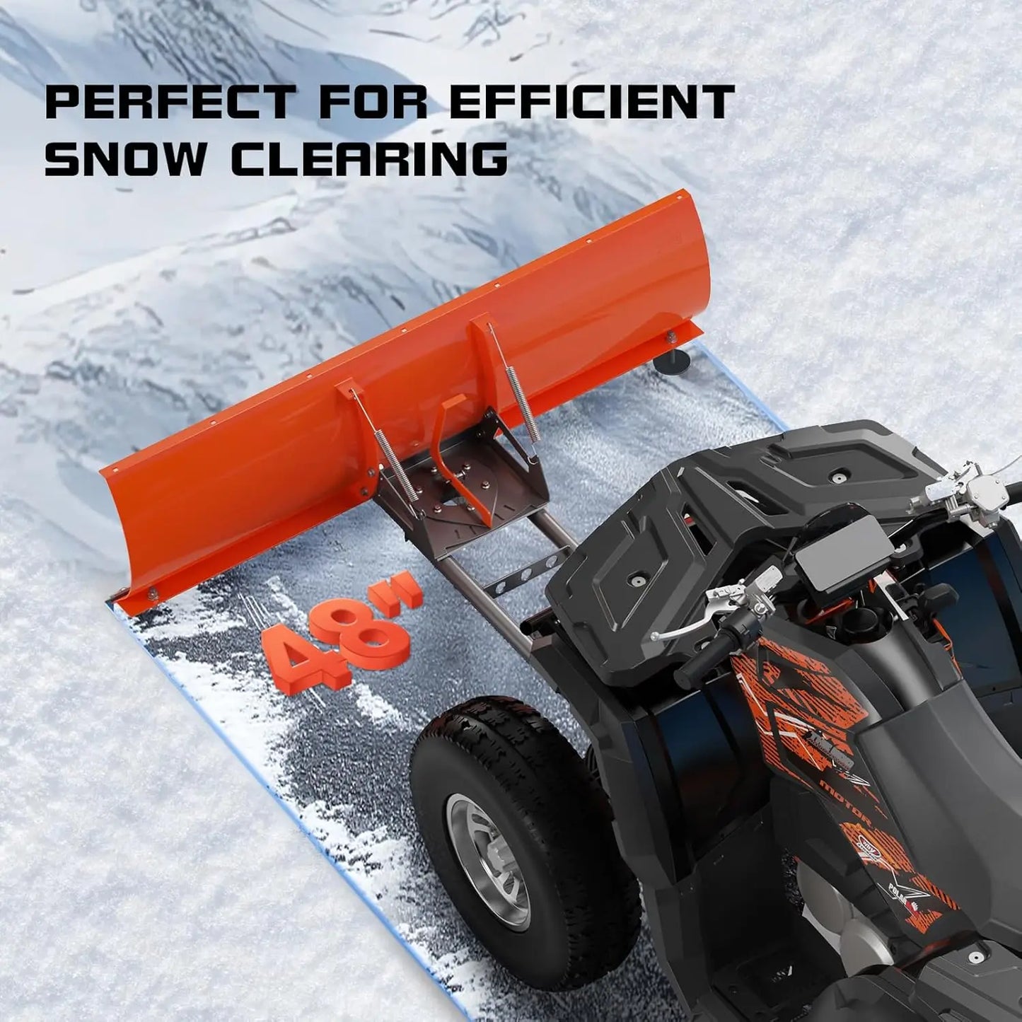 Heavy Duty Snow Plow Blade For ATVs UTVs And Tractors Adjustable 0 15 30 Degrees