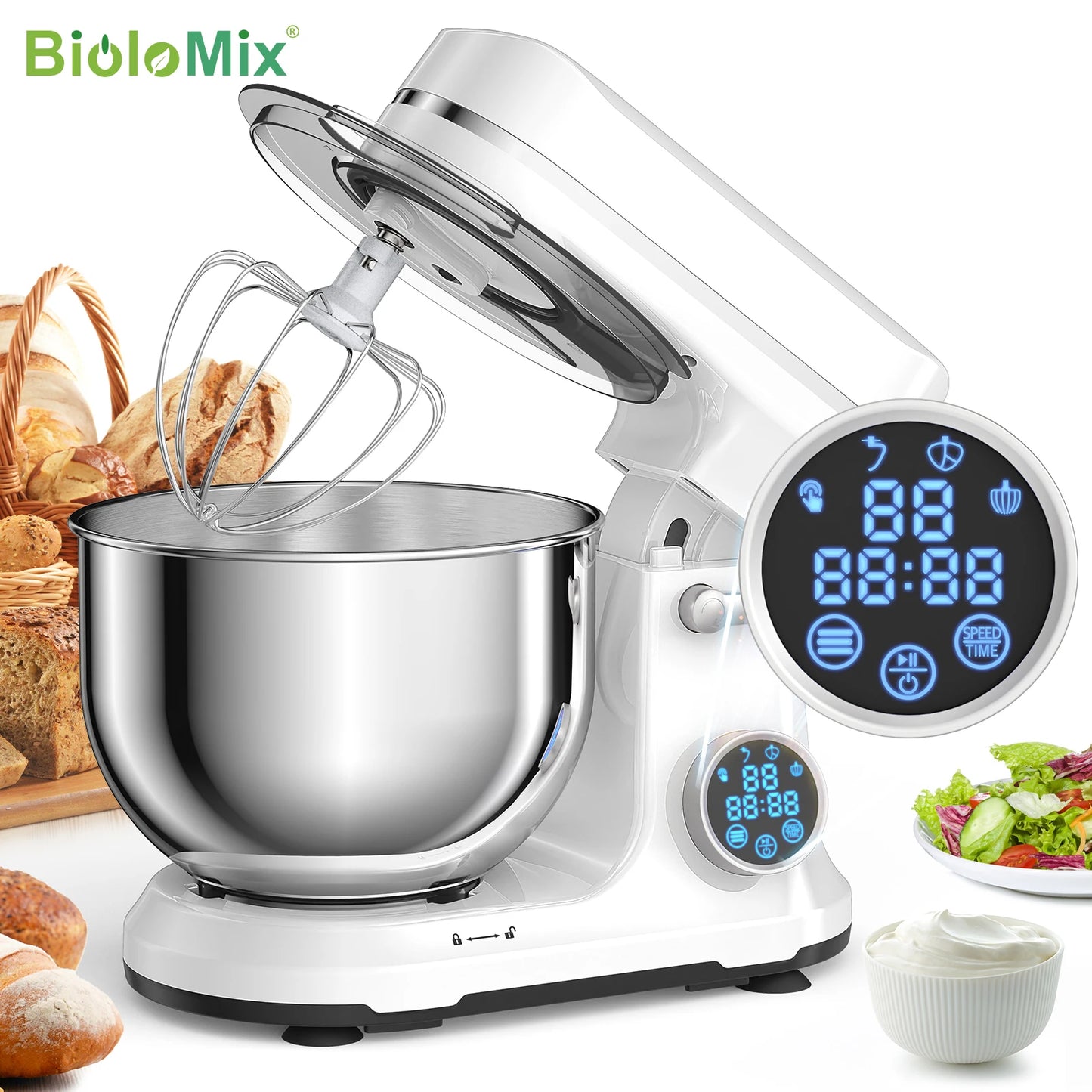 Big Boss Biolomix Kitchen Stand Mixer 1200W 11 Speeds
