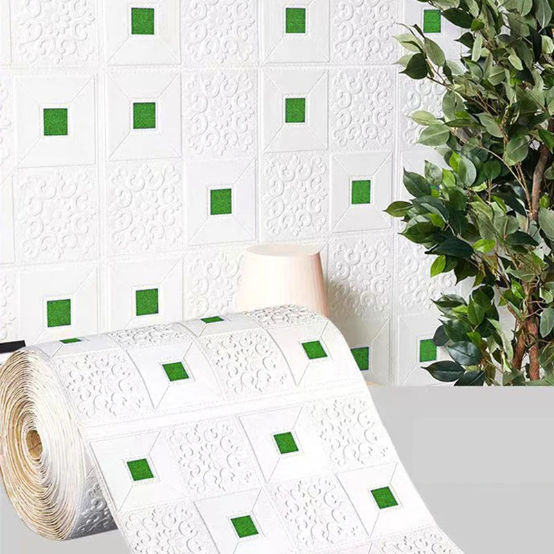 High-concerned 3D Brick Pattern Wall Panels Wallpaper Waterproof DIY