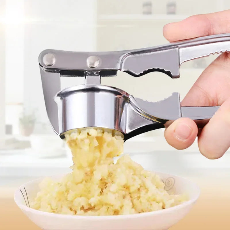 Stainless Steel Garlic Press Smasher Mincer Manual Crusher Kitchen Tool