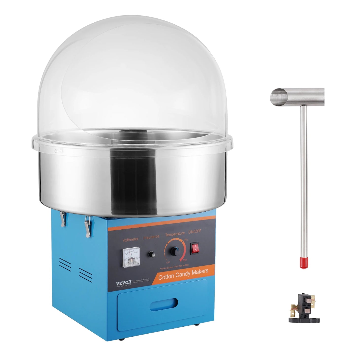 SucceBuy Electric Cotton Candy Machine Stainless Steel Bowl Sugar Scoop