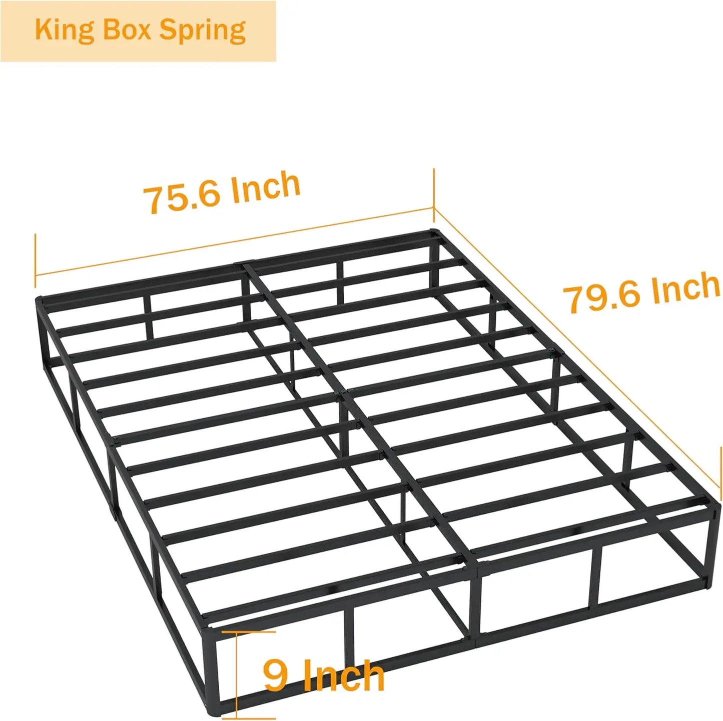 Aplus Box Spring Mattress Foundation With Metal Frame