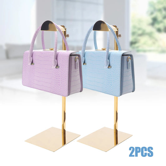 2PCS Handbag Display Rack Hanger Bag Store Metal Adjustable Purse Stand Holder