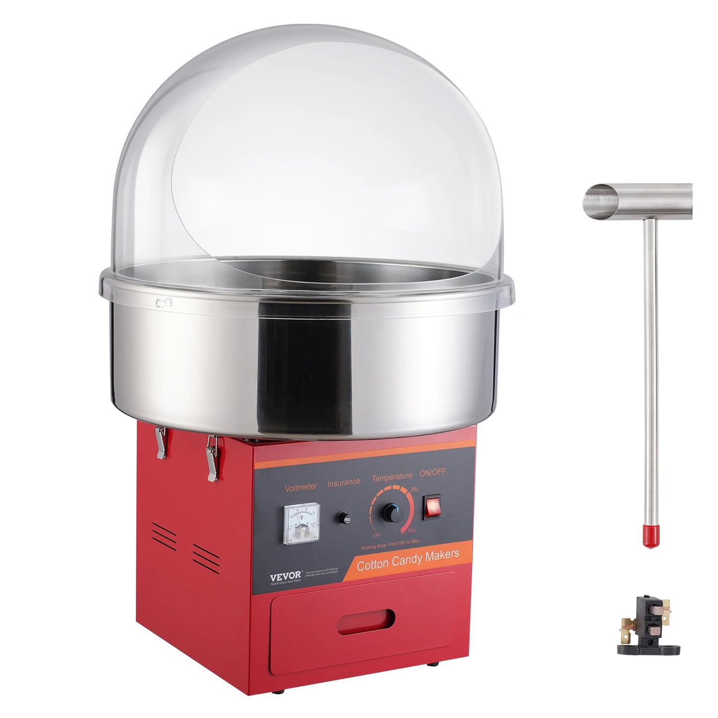 SucceBuy Electric Cotton Candy Machine Stainless Steel Bowl Sugar Scoop