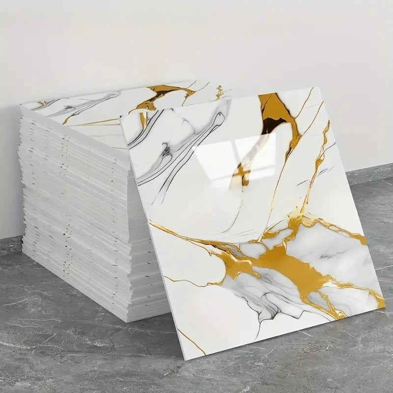 PVC Marble Wall Sticker Self Adhesive Tile Bathroom Kitchen Decor